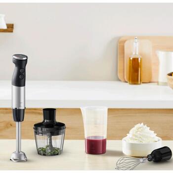 Tefal Ручной блендер Quickchef+ HB673830, 1000 W, 20 скоростей, Турбо режим, Тихий режим, 500ml измельчитель, 0.8L мерный стакан (HB673830)