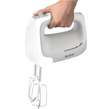Tefal Ручной миксер HT450B38, 450 Вт, 5 скоростей, Турбо режим, Белый (HT450B38)