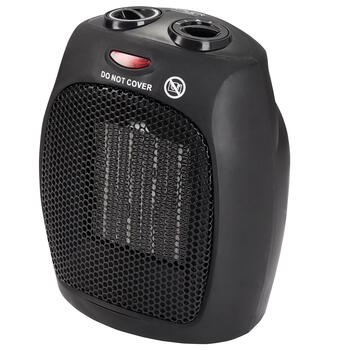 Kompakts un efektīvs turbo sildītājs ar ventilatoru 2 jaudas līmeņiem 1500W Melns AD7702 Adler (AD 7702)
