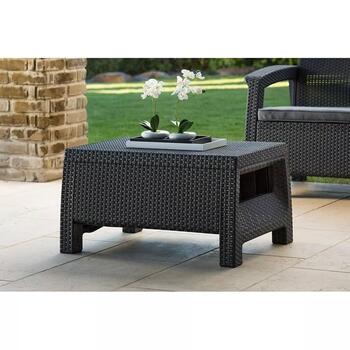 Dārza mēbeļu komplekts Corfu Set pelēks KETER 29197361939 75x70x79cm, 128x70x79cm, 77x57x42cm (29197361939)