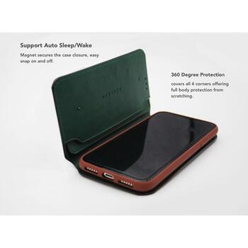 VixFox Умный Фолио Чехол SFC-iPh-XSMAX-green, 6.5 дюйма, Зеленый, RFID слот, беспроводная зарядка, 360-градусная защита (SFC-iPh-XSMAX-green)