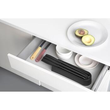 Brabantia Tasty+ блок для ножей в ящик 123023, 3 ножа, 0,5кг, тёмно-серый (123023)