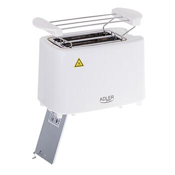 Elektriskais tosteris 2 šķēlēm AD 3223 750 W 2 sloti Balta Adler (AD 3223)