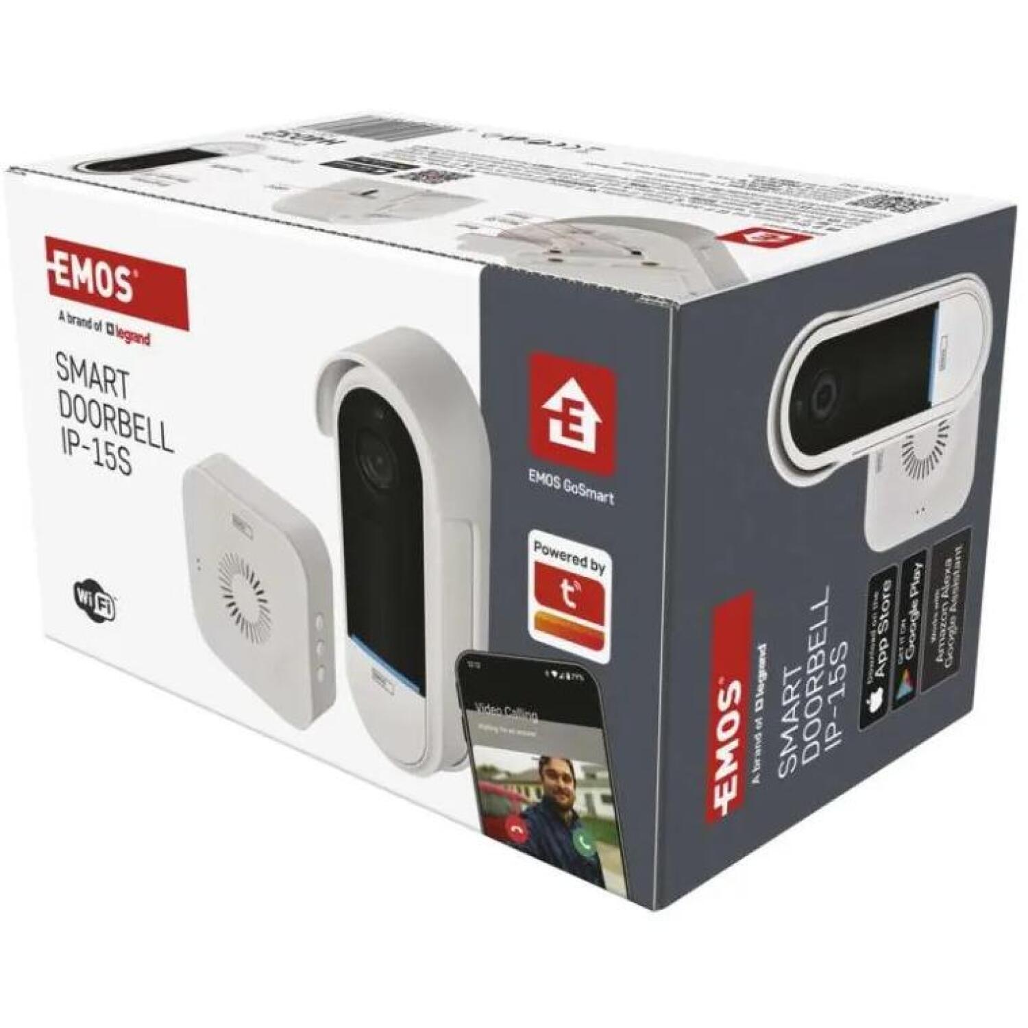 Emos Умный дверной звонок IP-15S H4032, 6700 мАч, IP65, 135°, 1080p, двусторонняя связь, ночное видение (H4032)