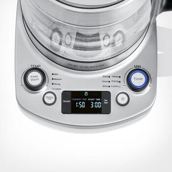 Severin Чайник WK 3422, 3000 W, 2.013 kg, 40-100°C, 360° поворот, скрытый нагревательный элемент, LED подсветка (WK 3422)