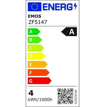 Emos LED лампочка FILAMENT A60 ZF5147, 3,8 Вт, 806 лм, 230 В, 50 000 часов, E27, теплый белый, 360°, 4 чипа (ZF5147)