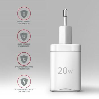 Axagon Зарядное устройство ACU-PQ20W 20W, Входное напряжение 100-240V, 2 USB порта, Быстрая зарядка, Защита от перегрузки (ACU-PQ20W)