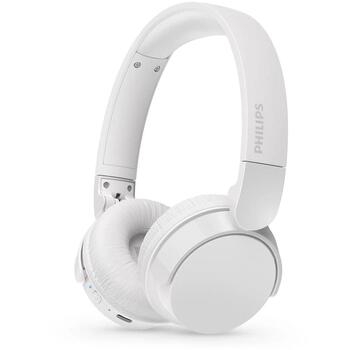 Philips TAH4209WT/00 Bluetooth наушники on-ear, 55ч, 32Ом, 112дБ, BT 5.3, multipoint, USB-C, складные, белые (TAH4209WT/00)