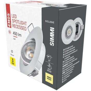 Emos светильник SIMMI ZD3121, 5 W, 450 lm, 230 V, 35 mA, 110°, IP20, 3000 K, встроенный (ZD3121)