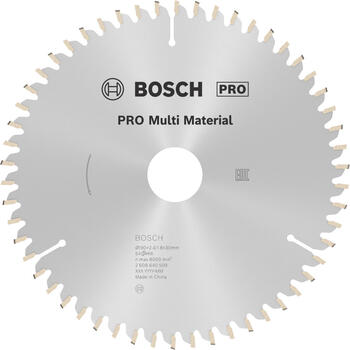 Ripzāģa disks 190x30mm Multi material, Rokas ripzāģiem PRO MULTI MATERIAL RIPZĀĢA ASMENS, 2608640509, BOSCH (2608640509)