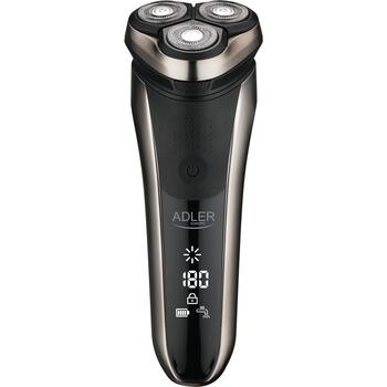 Adler elektriskais skuveklis AD 2933, 180 min, Li-Ion, 3 galviņas, IPX7 ūdensizturīgs, LCD displejs (AD 2933)