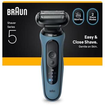 Braun skuveklis Series 5 52-A1000s, 50 min, slapjai un sausai skūšanai, litija jonu akumulators, zils/melns (52-A1000s)