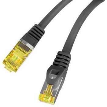 Lanberg Patchcord кабель 0.5m PCF6A-10CU-0050-BK, 27AWG, 6.0mm, CU, LSZH, до 500MHz, до 10Gbps (PCF6A-10CU-0050-BK)