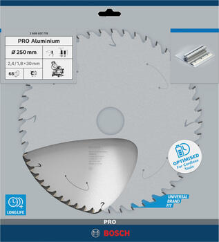 Paneļzāģiem PRO ALUMINIUM CORDLESS RIPZĀĢA ASMENS BOSCH 2608837778 (2608837778)