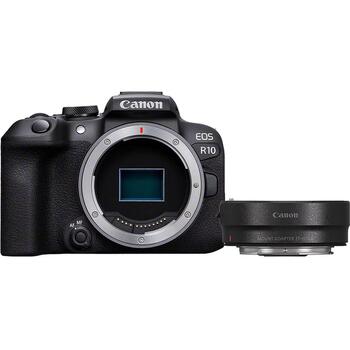 Canon D.CAM EOS R10 RF-S 18-45 IS STM EU26, 24.2 МП, ISO 32000, Wi-Fi, видеозапись, CMOS, черный (5331C010)