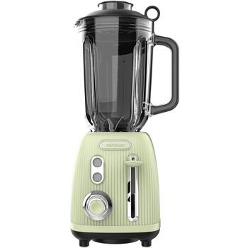 Cecotec настольный блендер Power Black Titanium RetroGreen 3919, 1200 Вт, 1,5 л, стекло, 2 скорости, импульсный режим (3919)