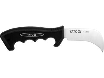Yato nazis jumta papes griešanai YT-7620, 230 mm, 90 mm asmens, 2 mm, 2Cr13 tērauds, 46-50 HRC, PVC rokturis, āķveida asmens (YT-7620)
