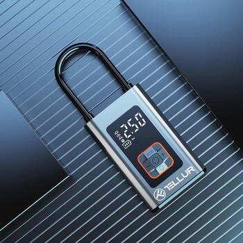 Tellur portatīvais gaisa kompresors TLL158571, 0.2–10.3 bāri, 2x2000 mAh, 5V/1A, USB-C, LCD, 4 režīmi (TLL158571)