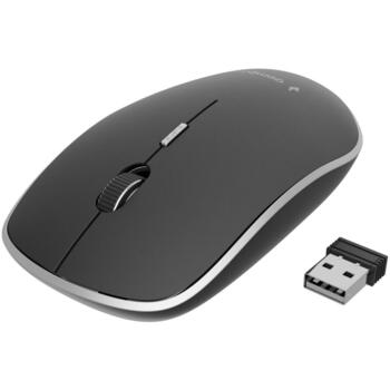 Gembird USB datorpele MUSW-4B-01, 4 pogas, 1600 DPI, RF bezvadu, akumulators AA, melna, balta (MUSW-4B-01)