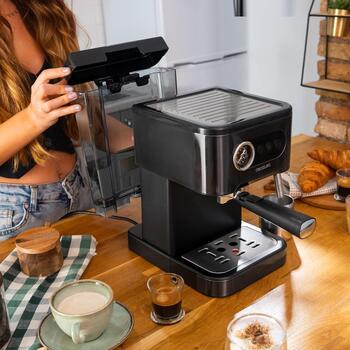 Cecotec Кофемашина Power Espresso 20 Pro Latte A01_EU01_100208, 1350 Вт, 20 бар, встроенный вспениватель молока (A01_EU01_100208)