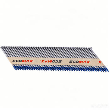 Ecomax naglas naglu pistolei EMNA342965BBRID&EMX, 65x2,9mm, 34°, 2000 gab., necinkotas, rievotas, papīra magazīna, D tipa galva (EMNA342965BBRID&EMX)