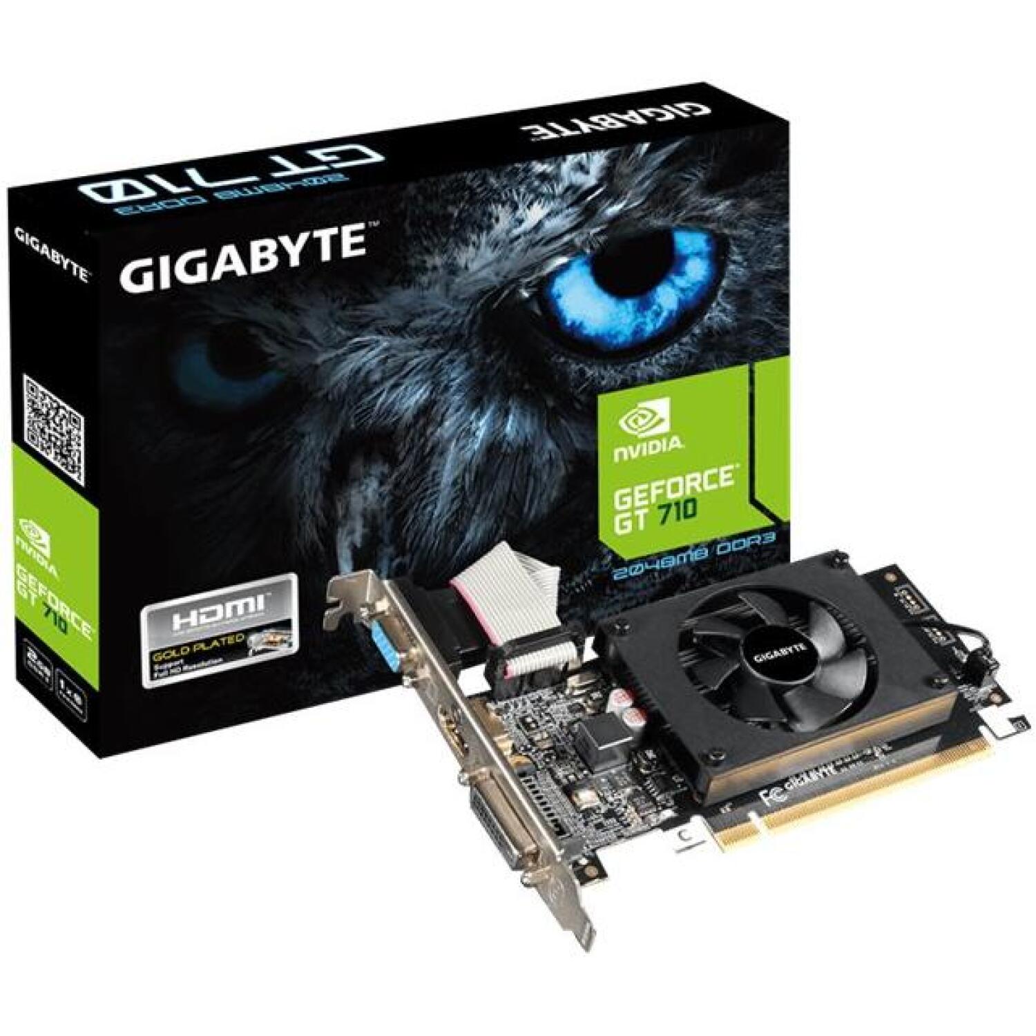 Gigabyte Videokarte GV-N710D3-2GL 2.0, 2 GB, DDR3, DVI-D 1, HDMI 1, PCIe 2.0, 1600 MHz, 954 MHz (GV-N710D3-2GL 2.0)