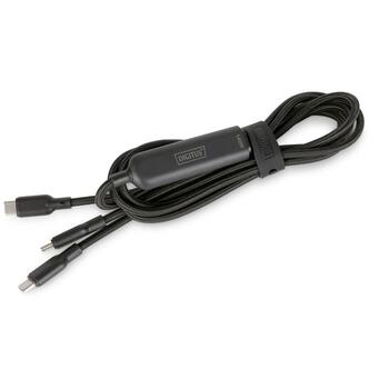 Digitus USB-C кабель для зарядки AK-300170-018-S, 1.8м, 140Вт, 5А, черный, плетеный, USB PD 3.1 (AK-300170-018-S)