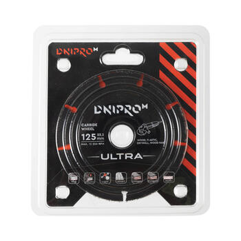 Диск твердосплавный для УШМ Ultra 125х1х22,2мм DNIPRO-М (49307000)