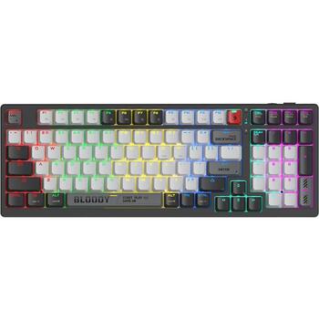 A4Tech Клавиатура A4TKLA47735, механическая, 98 клавиш, серый, BLMS красный, USB, 2.4G, Bluetooth 5.1, подсветка (A4TKLA47735)