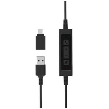 Port Connect наушники PRO ON'R 300 912001, проводные USB-A, накладные, черные, стерео, 32 Ом, 20-20k Гц, шумоподавление, микрофон (912001)