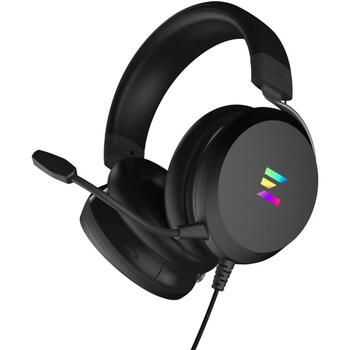 Zalman Провода наушники ZM-HPS610 BK, 50mm, 32Ω, 110dB, 20-20KHz, 2.2m, 3.5mm, USB, однонаправленный микрофон (ZM-HPS610 BK)