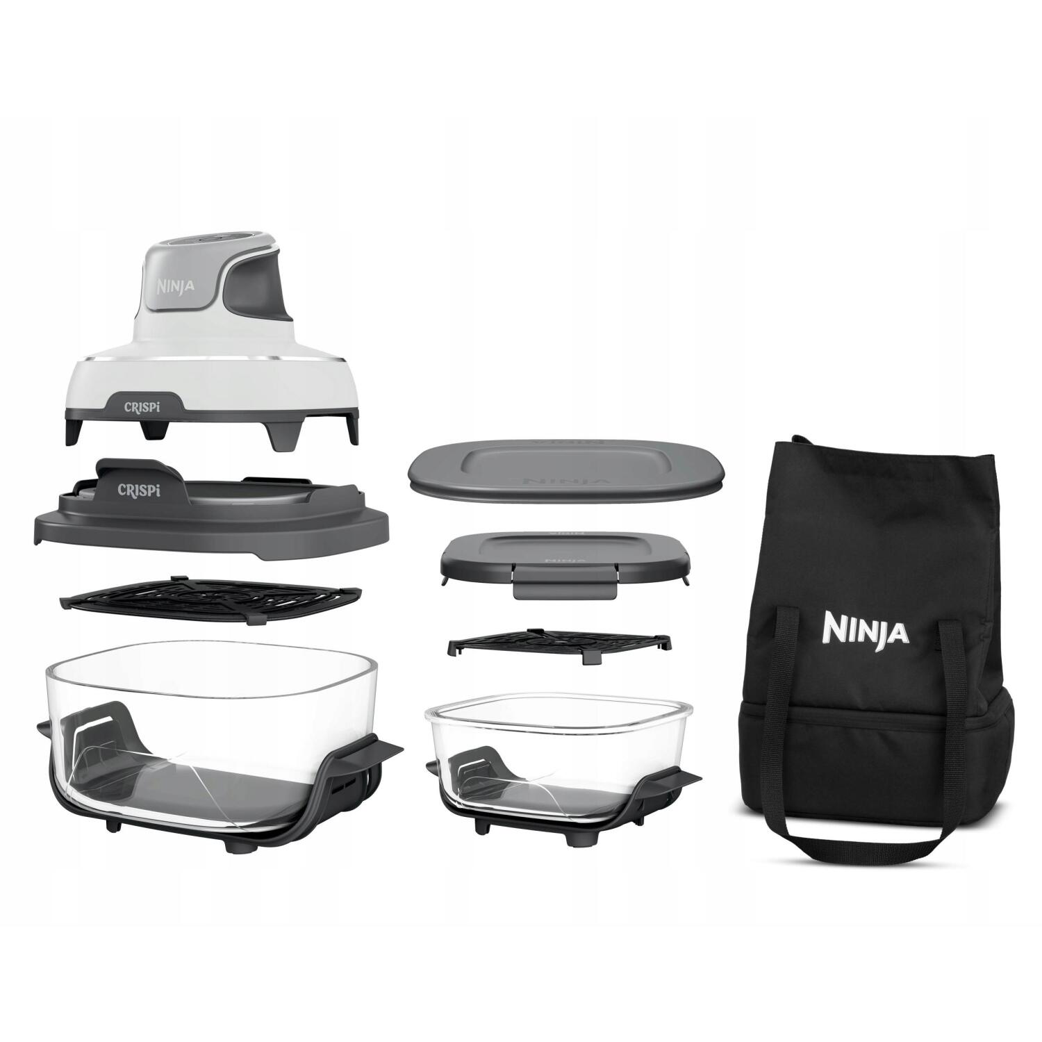 Ninja gaisa friteris FN102EU, 1700 W, 3.8 l, 80-200 °C, 4-in-1, CleanCrisp stikla trauki, termostats, pārnēsājams (FN102EU)