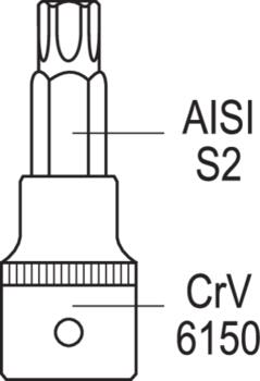 Набор бит-головок Yato YT-04331, 12 шт, Torx, 1/4
