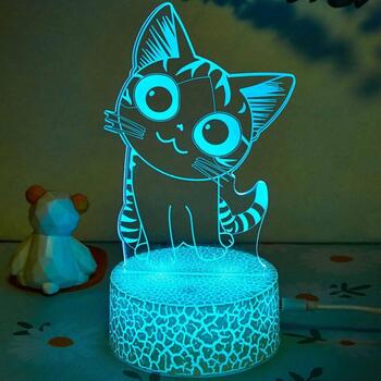 Manta SNL119RGB LED lampa, 3D dzīvnieku dekorācija, 5W, 5V, USB-C, 3xAA, 16 krāsas, tālvadība, 2m vads (SNL119RGB)