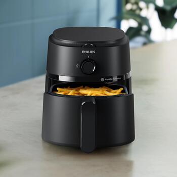 Philips karstā gaisa friteris NA110/00, 3,2L, 1300W, 80-200°C, 12 programmas, 1 grozs, taimeris, regulējams termostats (NA110/00)