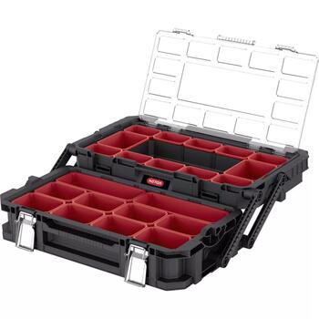 Keter Connect Cantilever Organizer 30203103, 22 konteineri, 57,5x32,7x63,5cm, caurspīdīgs vāks, metāla aizbīdņi (30203103)