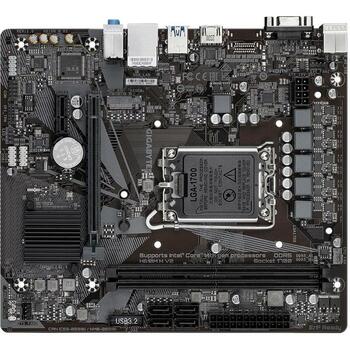 Gigabyte Mātesplate H610MHV21.0, atbalsta Intel Core 14. paaudzes, 4+1+1 hibrīda VRM, līdz 5600MHz DDR5, 1xPCIe 3.0 M.2, GbE LAN (H610MHV21.0)