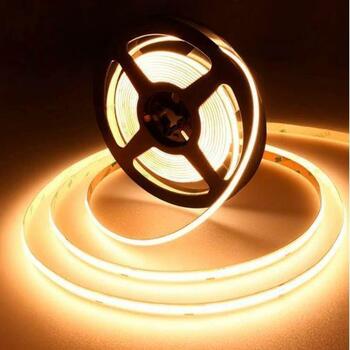 Visional gaismas lente FCOB528WW-12V 3000K, 12V, 14W, 1380 lm/m, 528 LED/m, IP20, dimmējama, 5 m (FCOB528WW-12V)