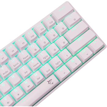 White Shark SHINOBI-2-W-US-RED.SW, механическая клавиатура, 61 клавиша, RGB, горячая замена Red переключателей, anti-ghosting, USB (SHINOBI-2-W-US-RED.SW)
