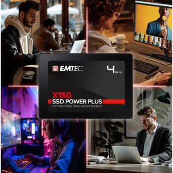 Emtec SSD 2.5 Sata X150 2000GB Power Plus ECSSD2TX150, 2 TB, 520 MB/s, 500 MB/s, SATA III 6 Gb/s, 2 000 000 часов (ECSSD2TX150)