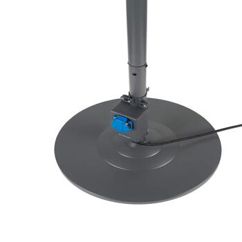Grīdas statīvs terases sildītājam regulējams ar aizsardzību pret apgāšanos 138-175cm Ø47cm Floorstand Tip-over Round Base Eurom (334029)