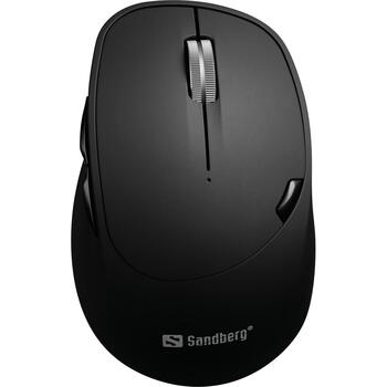 Sandberg 631-02 bezvadu pele Pro Recharge, 1600 DPI, 6 pogas, Bluetooth 5.0, 2.4 GHz, 500 mAh, 10 m, melna (631-02)