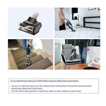 Motorizētā turbo birste Icon putekļsūcējiem 1 gabals 2898 Bissell (2898)