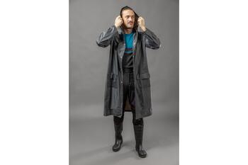 Lietusmētelis AUSSER, tumši pelēks, 3XL (58), ūdensnecaurlaidīgs, HT5K940-3XL, HOGERT (HT5K940-3XL)