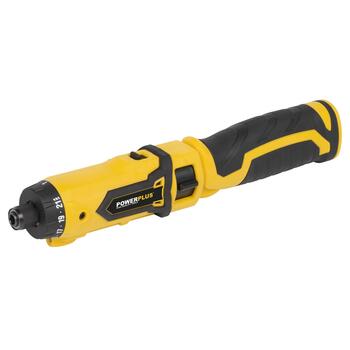 Akumulatora skrūvgriezis 8V ar 1.3Ah akumulatoru un lādētāju, POWERPLUS, POWX00410, 21 griezes momenta iestatījums, magnētiska uzgaļu turētājs (POWX00410)