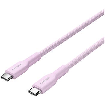 CANYON OnWire 60CL USB-C kabelis uzlādei un datu pārsūtīšanai 60W PD pīts 1m CND-CCAP60AB10PK rozā (CND-CCAP60AB10PK)