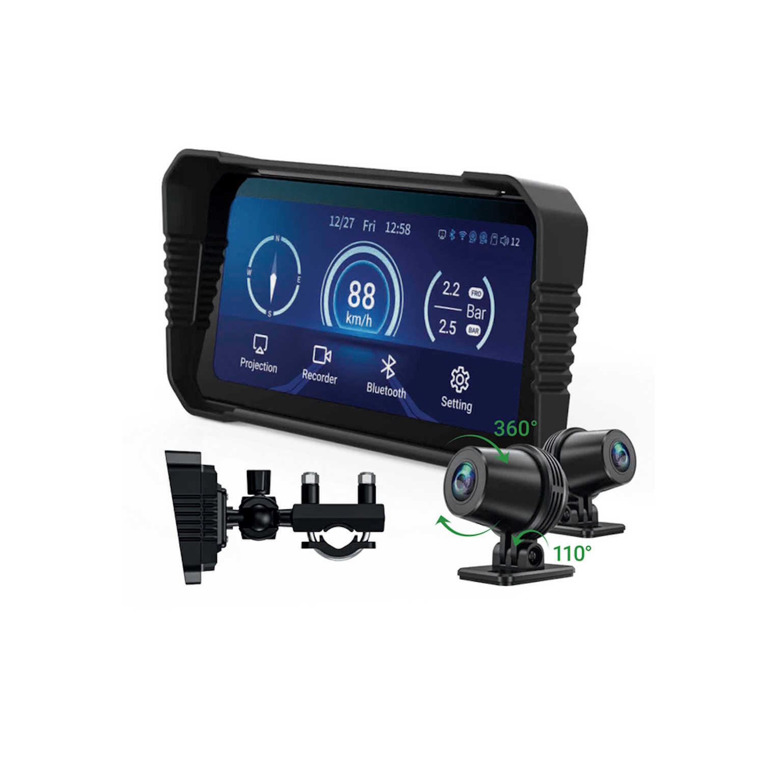 Двухканальный автомобильный видеорегистратор 2.5K Rider с Wi-Fi MS850 DUAL Navitel (MS850 DUAL)