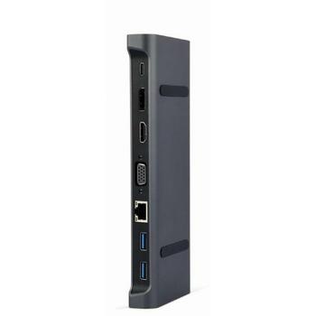 Gembird I/O adapteris USB-C uz HDMI/USB3/9IN1 A-CM-COMBO9-02 1 HDMI, 1 RJ45, 3 USB 3.1, 1 DisplayPort, 1 15pin D-sub (A-CM-COMBO9-02)