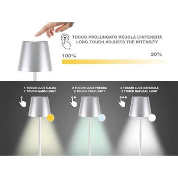Beper Galda lampa P201UTP117, 5 V, 110 lm, 1 spuldze, IP44, regulējama baltā gaisma, USB savienotājs (P201UTP117)