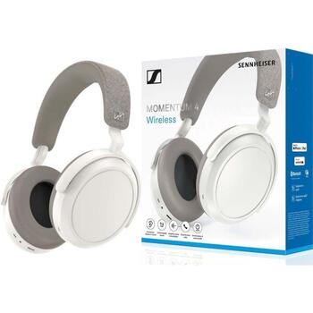 Sennheiser Bezvadu austiņas Momentum 4 509267, 293g, balta, 106dB, Bluetooth 5.2, 42mm, 6-22000Hz, 50-10000Hz (509267)